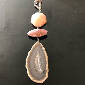 Beautiful genuine gemstones in a necklace